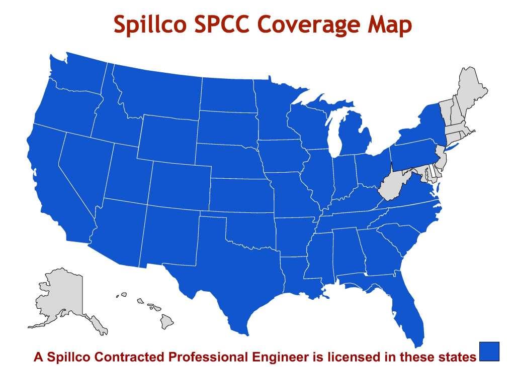 Spillco SPCC Coverage Map